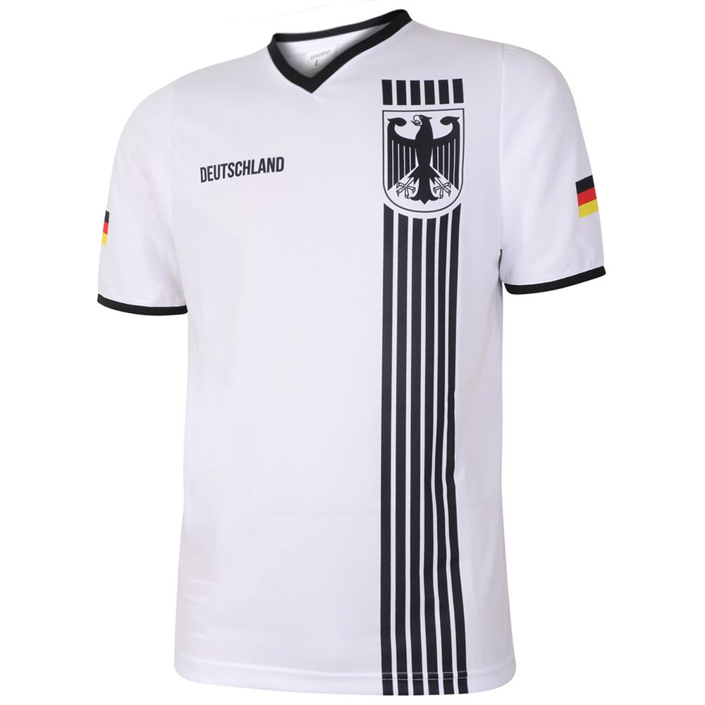 Deutschland Trikot Heim Streifen Schwarz Weiß Kinder und Erwachsen